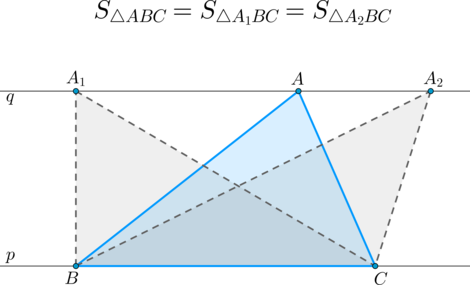Если площади треугольников равны то